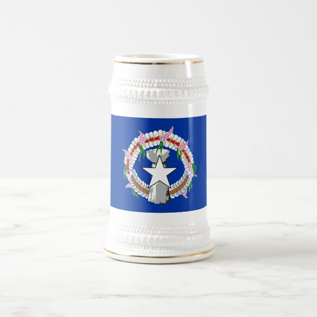 Chope À Bière Drapeau des îles Mariannes du Nord (Centre)