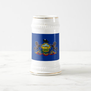 Chope À Bière Drapeau d'État de Pennsylvanie