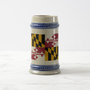 Chope À Bière Drapeau d'état du Maryland