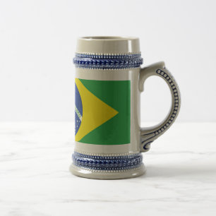 Chope À Bière Drapeau du Brésil