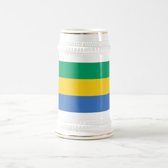 Chope À Bière Drapeau du Gabon (Centre)