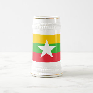 Chope À Bière Drapeau du Myanmar