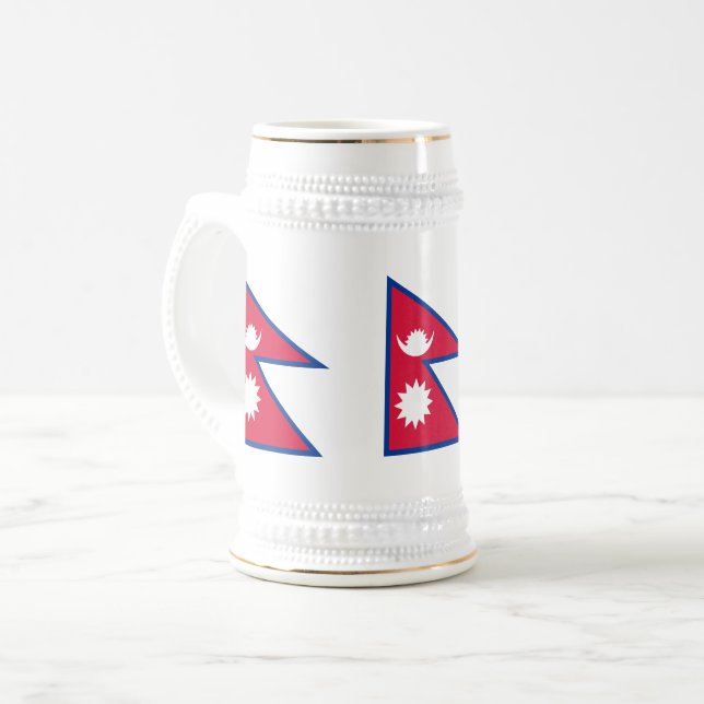 Chope À Bière Drapeau du Népal (Devant gauche)
