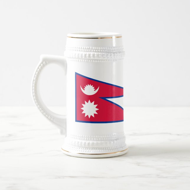 Chope À Bière Drapeau du Népal (Gauche)