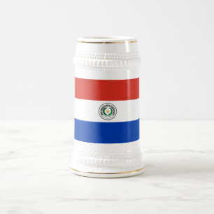 Chope À Bière drapeau du Paraguay