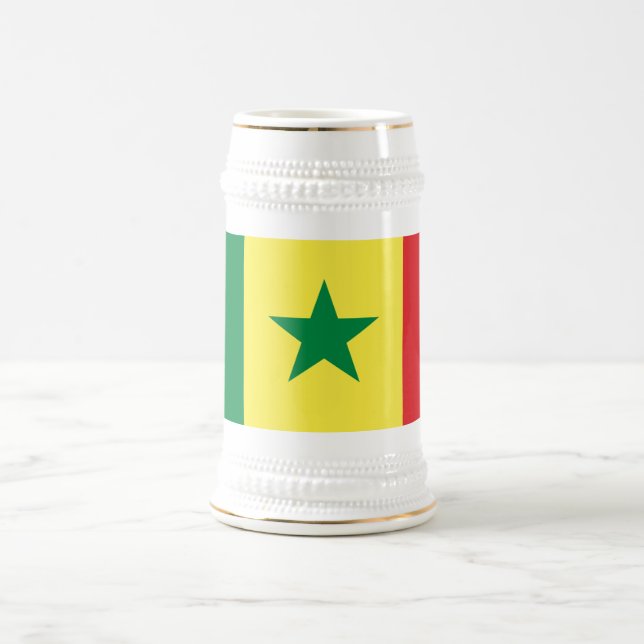 Chope À Bière Drapeau du Sénégal (Centre)