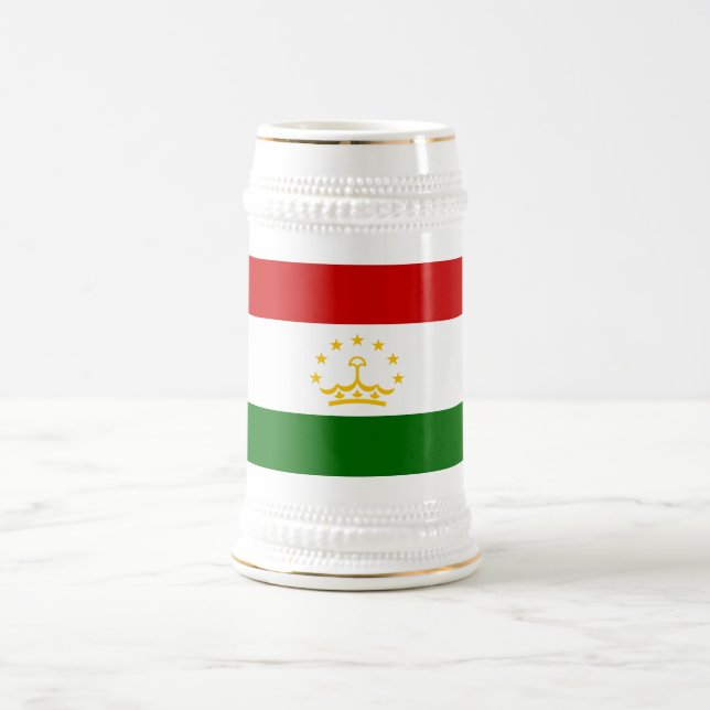 Chope À Bière Drapeau du Tadjikistan (Centre)