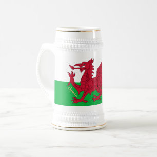 Chope À Bière Drapeau gallois & Pays de Galles, patriote cymru /