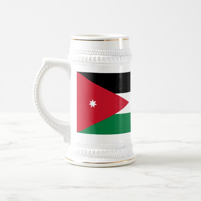 Chope À Bière Drapeau Jordanie (Gauche)