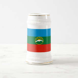 Chope À Bière Drapeau Karachay Cherkessia