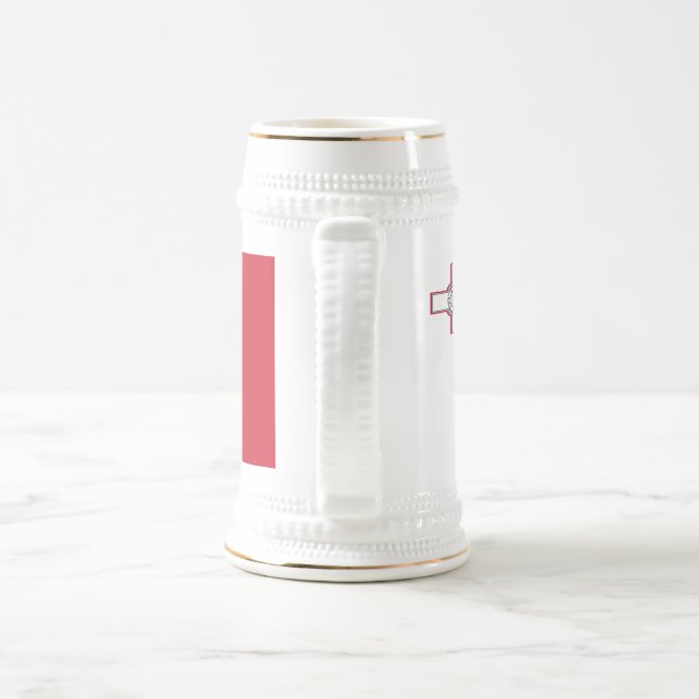 Chope À Bière Drapeau Malte (Poignée)