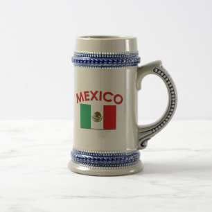 Chope À Bière Drapeau mexicain (rouge)