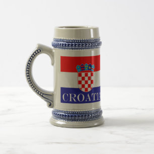 Chope À Bière Drapeau national de Croatie Zastava Hrvatske