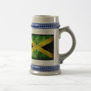 Chope À Bière Drapeau patiné Jamaïque