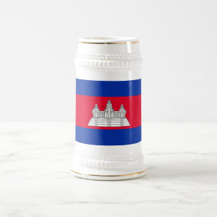 Chope À Bière Drapeau patriotique cambodgien