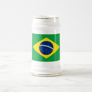 Chope À Bière Drapeau patriotique du Brésil