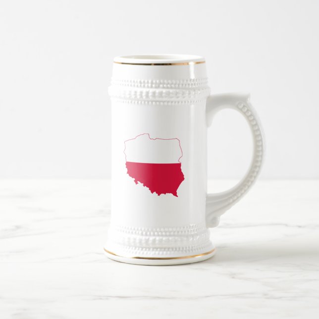 Chope À Bière Drapeau polonais Beer Stein (Droite)