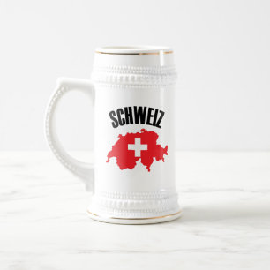 Chope À Bière Drapeau Schweiz Suisse