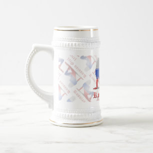 Chope À Bière Drapeau Silhouette pour fille russe