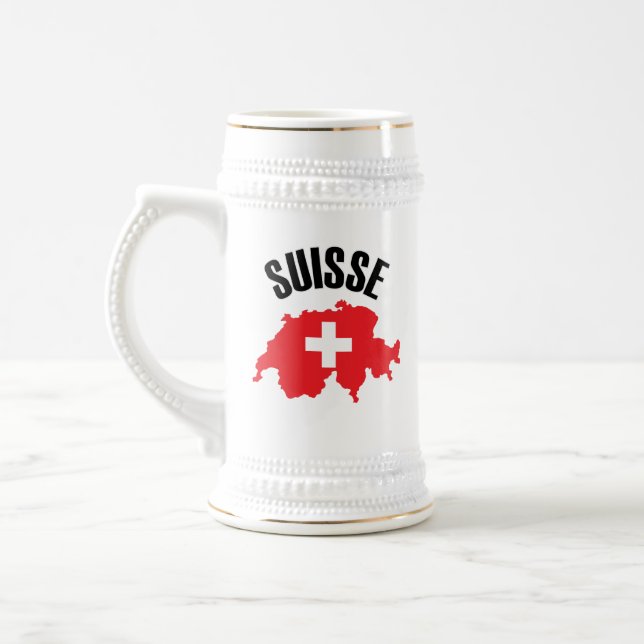 Chope À Bière Drapeau suisse (Gauche)