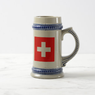 Chope À Bière drapeau suisse