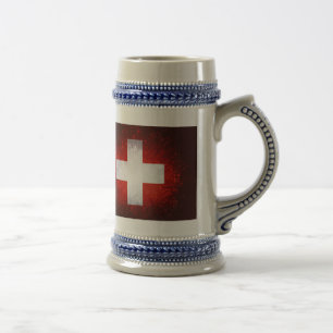 Chope À Bière Drapeau Suisse Schweiz