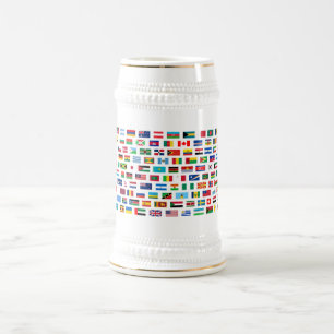 Chope À Bière Drapeaux mondiaux
