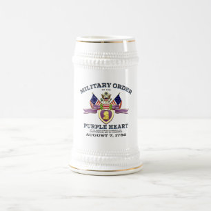Chope À Bière Drapeaux "PURPLE HEART" personnalisables