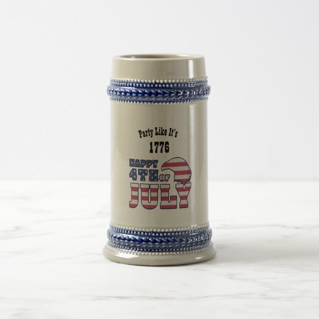 Chope À Bière Drôle 4 Juillet Citation - Parti Comme Son 1776 (Centre)