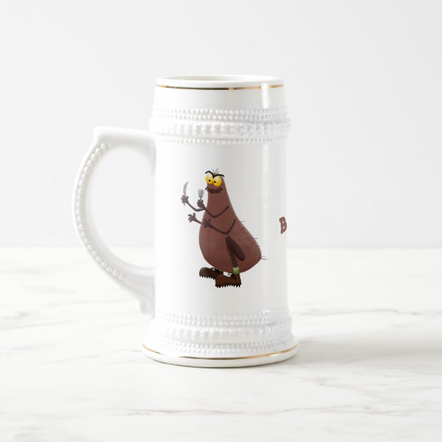 Chope À Bière Drôle affamé pulette affamée dessin animé (Gauche)
