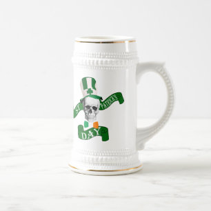Chope À Bière Drôle crâne gothique Irlandais St Patrick's day