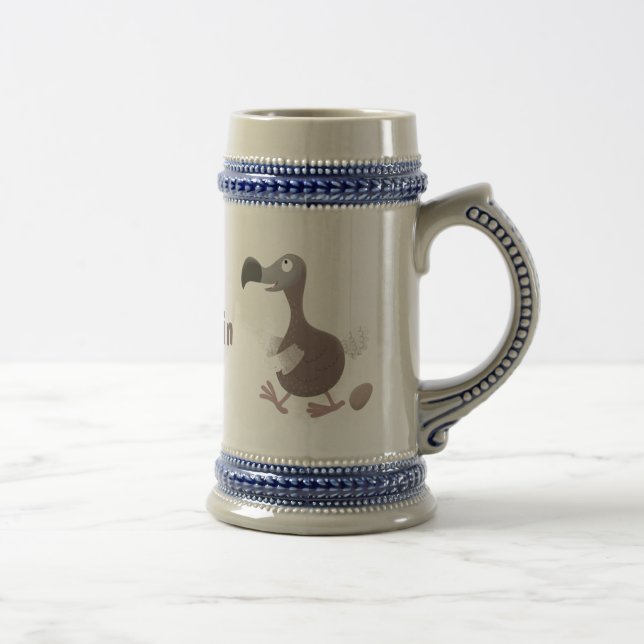 Chope À Bière Drôle dessin animé d'oiseau de dodo (Droite)