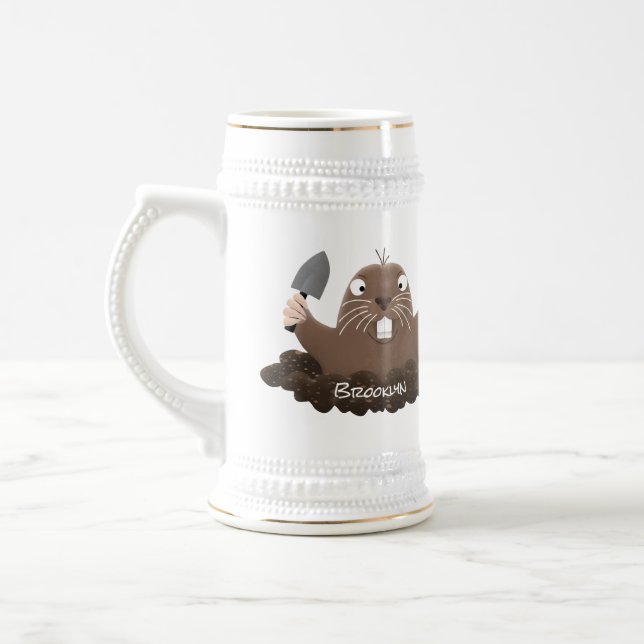 Chope À Bière Drôle gopher de poche creusant dessin dessin de de (Gauche)