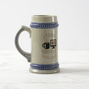 Chope À Bière Drôle, Je Transforme Le Café En Code