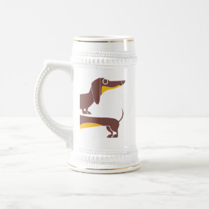 Chope À Bière Drôle mignon dachshund pour parent chien long