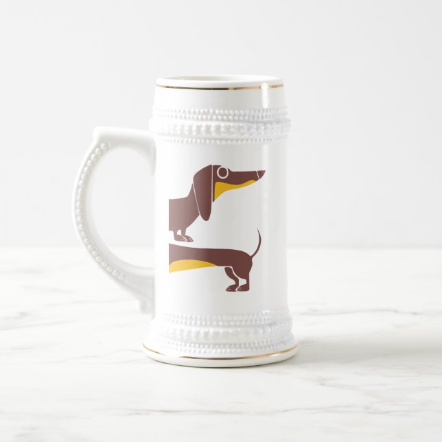 Chope À Bière Drôle mignon dachshund pour parent chien long (Gauche)