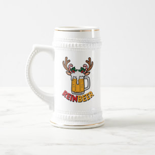 Chope À Bière Drôle Noël renbière mot art