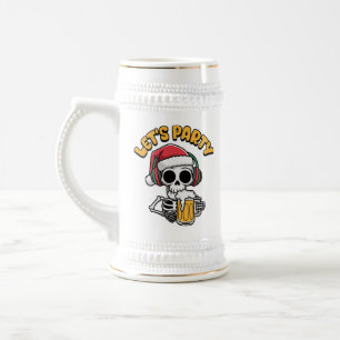 Chope À Bière Drôle squelette de Noël