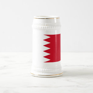 Chope à bière du drapeau patriotique de Bahreïn