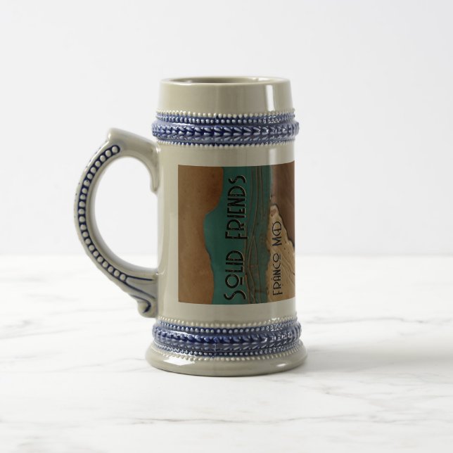 Chope À Bière Dune Mirage Terreux Oasis Turquoise Texte (Gauche)