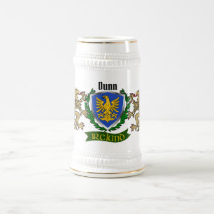 Chope À Bière Dunn/O'Dunn Irish Shield Bière personnalisée Stein