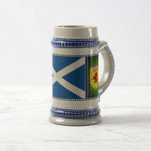 Chope À Bière Écosse, Lion rampant, drapeau, drapeau de Saint-An