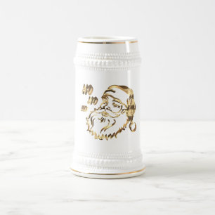 Chope À Bière Élégant Faux Gold Santa Claus Père Noël
