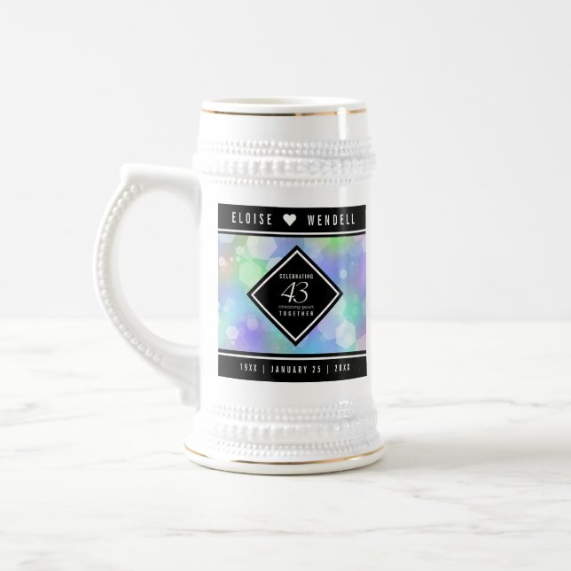 Chope À Bière Élégante 43ème anniversaire du Mariage Opal (Gauche)