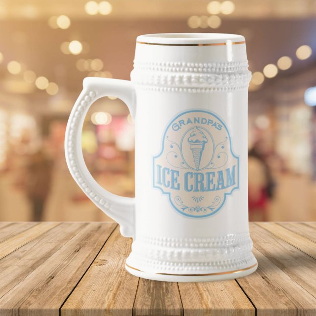 Chope À Bière Elégante salle de crème glacée rétro Café Vintage (Personalized ice cream float mug with name
)