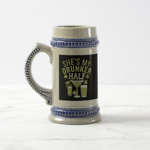 Chope À Bière Elle est ma moitié la plus ivre St Patricks Couple