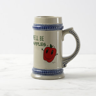 Chope À Bière ELLE SERA APPLES Stein