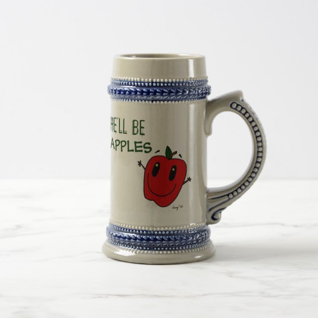 Chope À Bière ELLE SERA APPLES Stein (Droite)