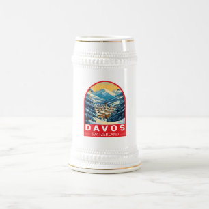Chope À Bière Emblème d'art voyage Davos Suisse