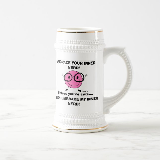 Chope À Bière EMBRASSEZ VOTRE Stein NERD INNER (Droite)
